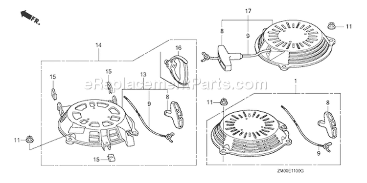 Page O Diagram and Parts List for GCV160A Type RTL1 - VIN# GJAEA-1000001 Honda Engine