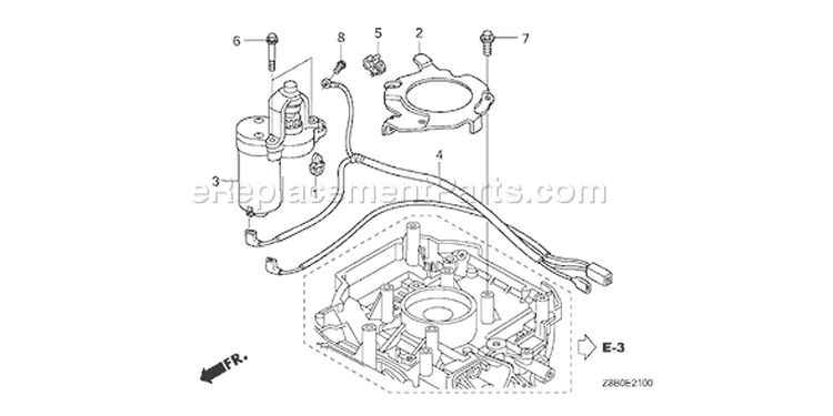 Page AB Diagram and Parts List for GCV160LA Type E1A2 - VIN# GJAEA-8018820 Honda Engine