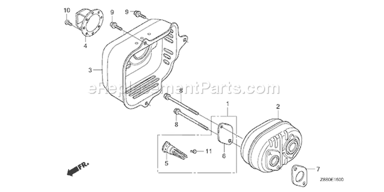 Page U Diagram and Parts List for GCV160LA Type A2R - VIN# GJAEA-5386303 Honda Engine