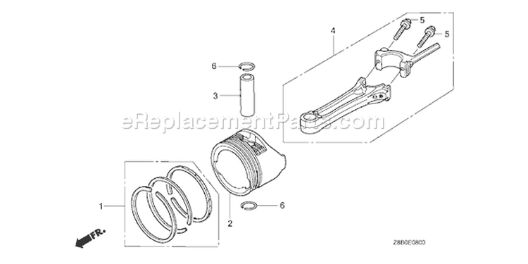 Page Y Diagram and Parts List for GCV160LA Type A2R - VIN# GJAEA-5386303 Honda Engine