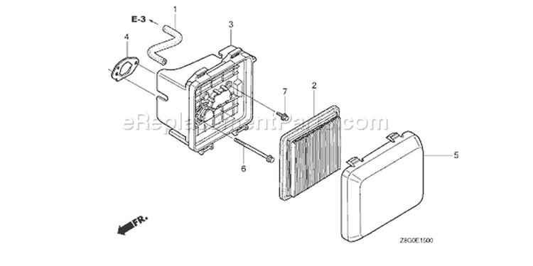 Page A Diagram and Parts List for GCV160LE Type N7A1 - VIN# GJAAE-1000001 Honda Engine