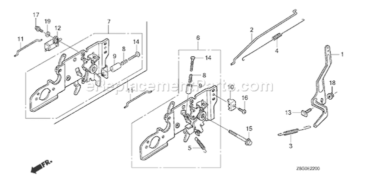 Page D Diagram and Parts List for GCV160LE Type N7A1 - VIN# GJAAE-1000001 Honda Engine