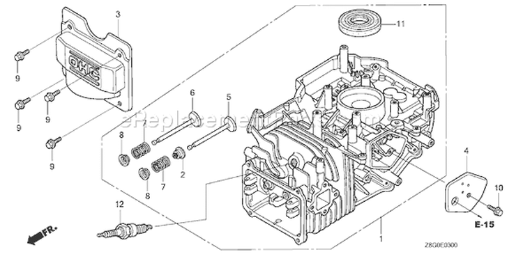 Page F Diagram and Parts List for GCV160LE Type N7A1 - VIN# GJAAE-1000001 Honda Engine