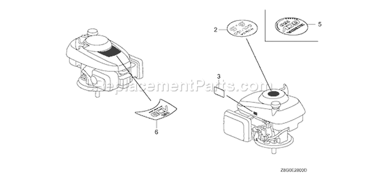 Page I Diagram and Parts List for GCV160LE Type N7A1 - VIN# GJAAE-1000001 Honda Engine
