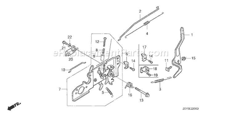 Page E Diagram and Parts List for GCV190A Type BHH - VIN# GJAAA-1000001 Honda Engine
