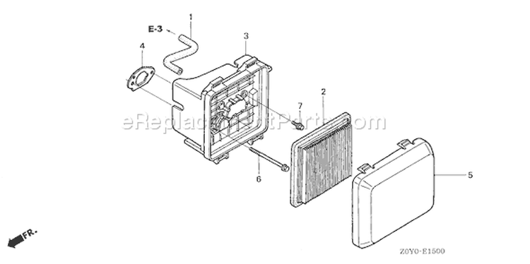 Page A Diagram and Parts List for GCV190A Type S1A - VIN# GJAAA-1000001 Honda Engine