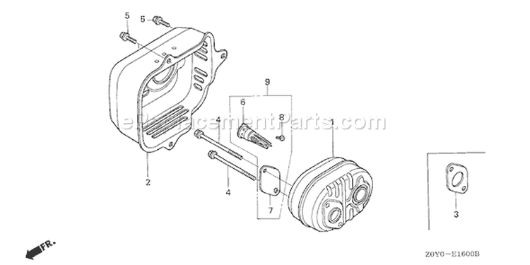 Page K Diagram and Parts List for GCV190A Type S1A - VIN# GJAAA-1000001 Honda Engine