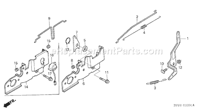 Page E Diagram and Parts List for GCV190A Type S1A - VIN# GJAAA-1000001 Honda Engine