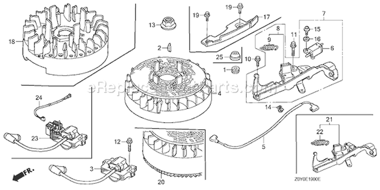 Page I Diagram and Parts List for GCV190A Type S1A - VIN# GJAAA-1000001 Honda Engine