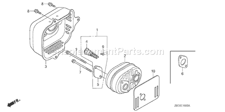 Page K Diagram and Parts List for GCV190LA Type N5AP - VIN# GJAAA-1607129 Honda Engine