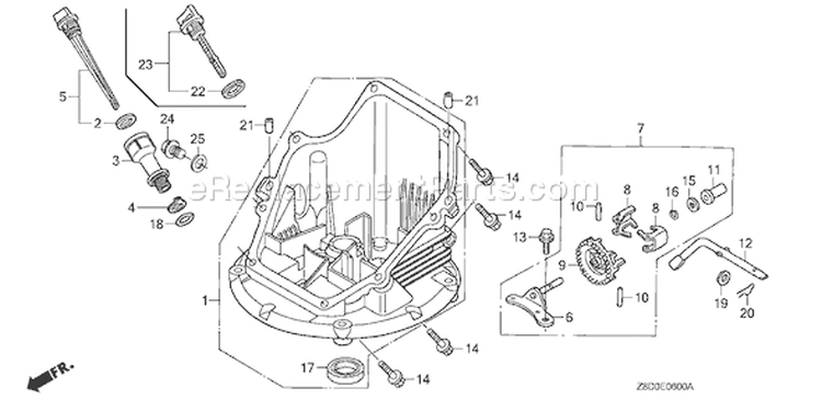 Page L Diagram and Parts List for GCV190LA Type N5AP - VIN# GJAAA-1607129 Honda Engine