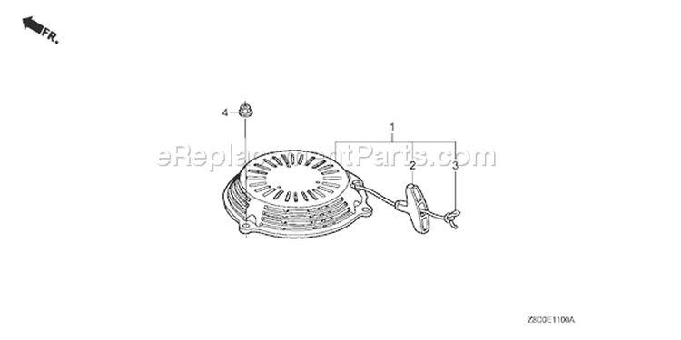 Page N Diagram and Parts List for GCV190LA Type N5AP - VIN# GJAAA-1607129 Honda Engine