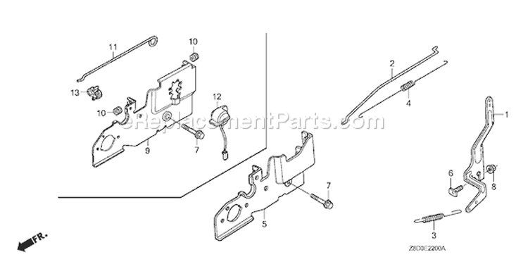 Page D Diagram and Parts List for GCV190LA Type N5AP - VIN# GJAAA-1607129 Honda Engine