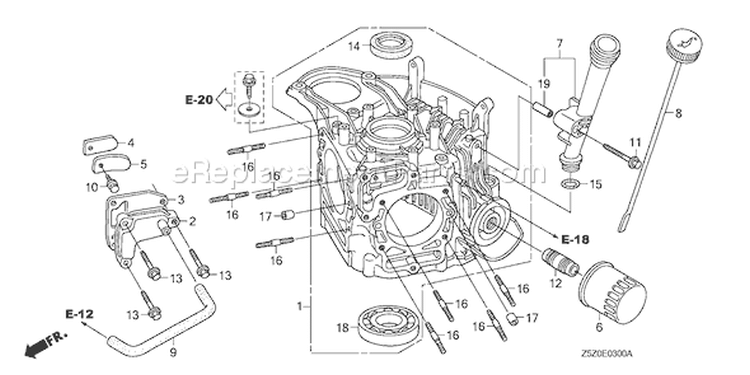 Page D Diagram and Parts List for GCV520U Type SEE4 - VIN# GJABK-1000001 Honda Engine