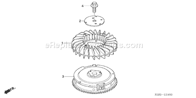 Page H Diagram and Parts List for GCV520U Type SEE4 - VIN# GJABK-1000001 Honda Engine