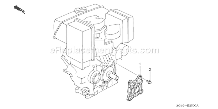 Page O Diagram and Parts List for GD320 Type WA - VIN# GPB-1000001-1008896 Honda Engine