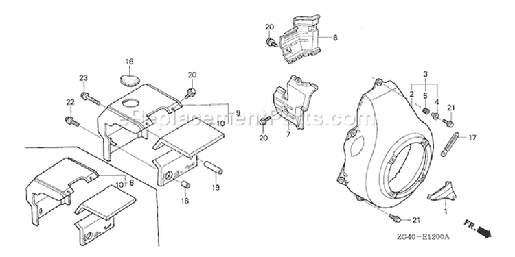 Page I Diagram and Parts List for GD320 Type VAE - VIN# GPB-1000001-1008896 Honda Engine