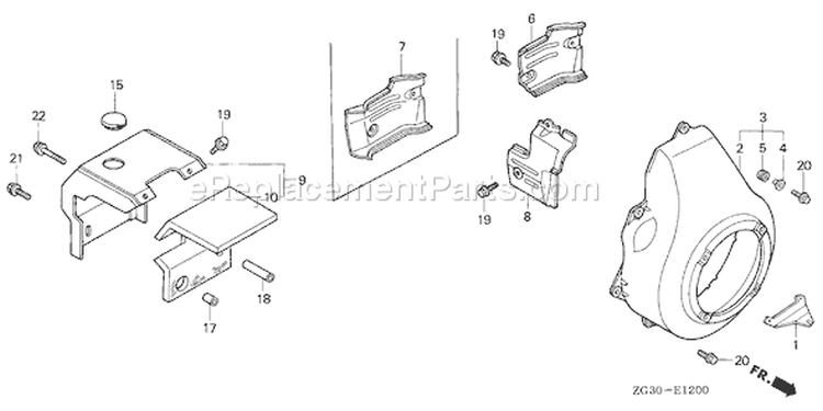 Page I Diagram and Parts List for GD410 Type QAE - VIN# GPA-1000001 Honda Engine