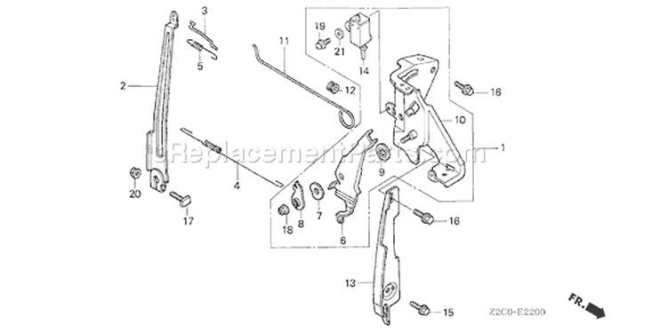 Page D Diagram and Parts List for GS190A Type QBA2 - VIN# GCACA-1000001-9999999 Honda Engine