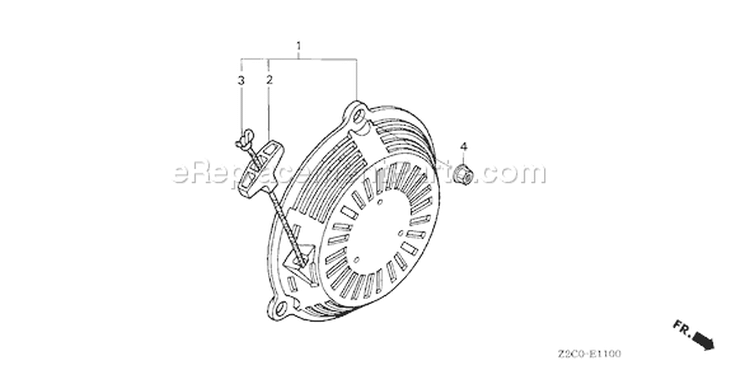 Page N Diagram and Parts List for GS190A Type QBA2 - VIN# GCACA-1000001-9999999 Honda Engine