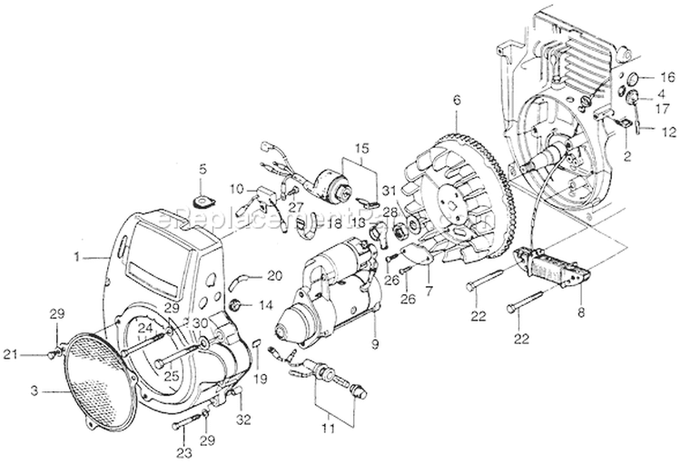 Page L Diagram and Parts List for GS65K2 Type BD - VIN# G65-3000034-3102930 Honda Engine