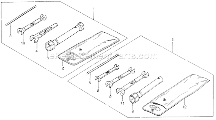 Page P Diagram and Parts List for G65K2 Type RD1 - VIN# G65-3000034-3102930 Honda Engine