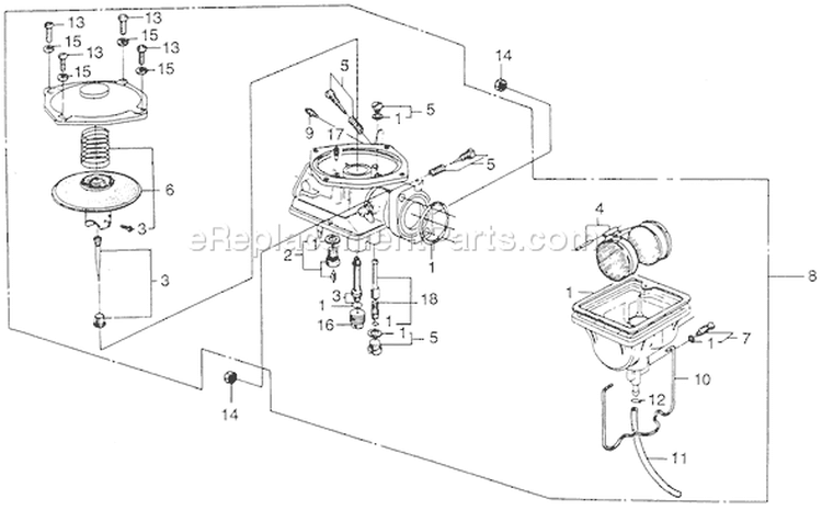 Page H Diagram and Parts List for G65 Type RD - VIN# -1000025-1115197 Honda Engine