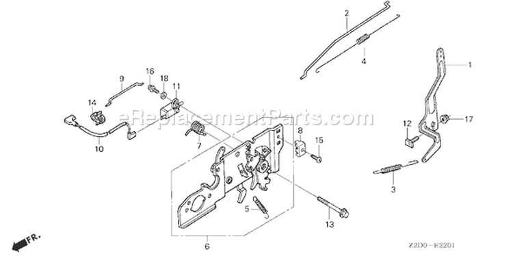 Page D Diagram and Parts List for GSV190A Type N1R - VIN# GJACA-1000001 Honda Engine