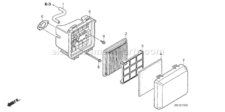 Page A Diagram and Parts List for GSV190LA Type S3A - VIN# GJACA-1035731 Honda Engine