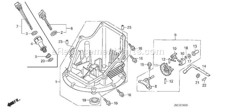 Page M Diagram and Parts List for GSV190LA Type S3A - VIN# GJACA-1035731 Honda Engine