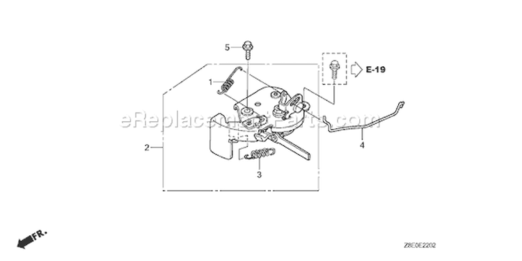 Page D Diagram and Parts List for GSV190LA Type S3A - VIN# GJACA-1035731 Honda Engine