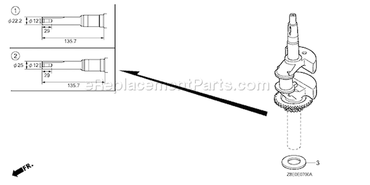 Page F Diagram and Parts List for GSV190LA Type S3A - VIN# GJACA-1035731 Honda Engine