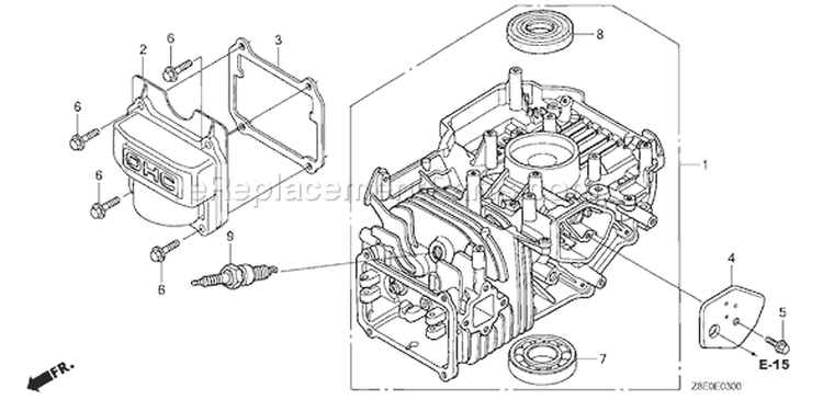 Page G Diagram and Parts List for GSV190LA Type S3A - VIN# GJACA-1035731 Honda Engine