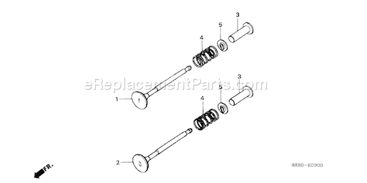 Page K Diagram and Parts List for GV150 Type A2 - VIN# -2000001-2041727 Honda Engine
