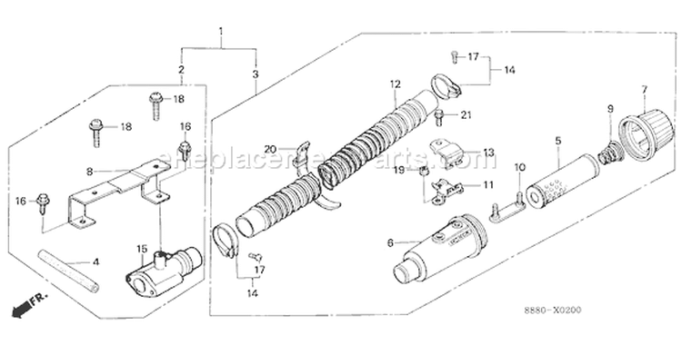 Page N Diagram and Parts List for GV150 Type A2 - VIN# -2000001-2041727 Honda Engine