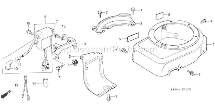 Page G Diagram and Parts List for GV150 Type A2 - VIN# -2000001-2041727 Honda Engine