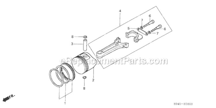Page L Diagram and Parts List for GV200 Type N10 - VIN# -1000001-1215266 Honda Engine