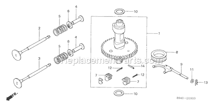 Page B Diagram and Parts List for GV200 Type N10 - VIN# -1000001-1215266 Honda Engine