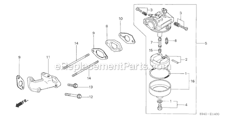 Page C Diagram and Parts List for GV200 Type N10 - VIN# -1000001-1215266 Honda Engine