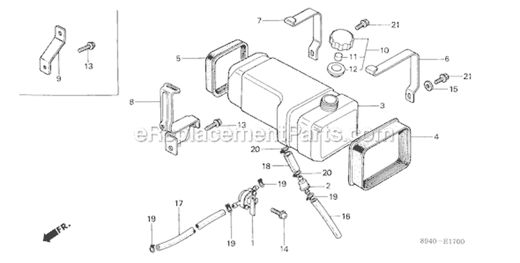 Page H Diagram and Parts List for GV200 Type N10 - VIN# -1000001-1215266 Honda Engine