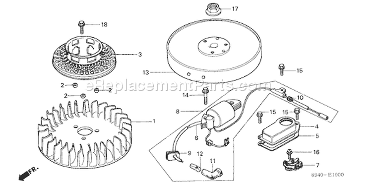 Page G Diagram and Parts List for GV200 Type N4C - VIN# -1000001-1215266 Honda Engine