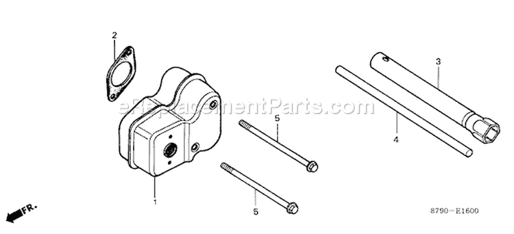 Page K Diagram and Parts List for GV35 Type N2 - VIN# -1000001-1025027 Honda Engine