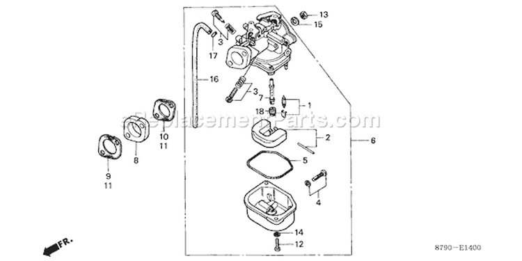 Page B Diagram and Parts List for GV35 Type N2 - VIN# -1000001-1025027 Honda Engine