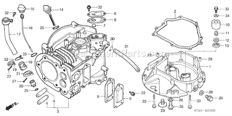 Page E Diagram and Parts List for GV35 Type N2 - VIN# -1000001-1025027 Honda Engine