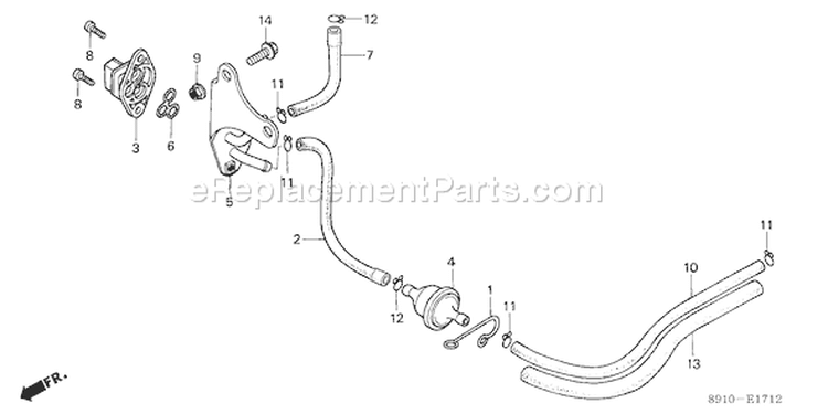 Page J Diagram and Parts List for GV400K1 Type ADJD - VIN# GV400-2000001-2094026 Honda Engine