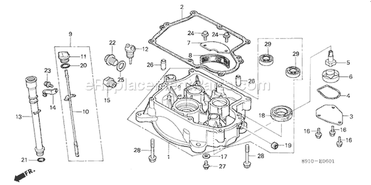 Page M Diagram and Parts List for GV400K1 Type ADJD - VIN# GV400-2000001-2094026 Honda Engine