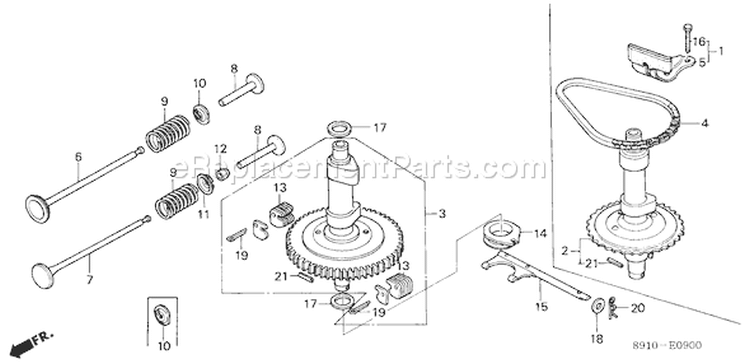 Page B Diagram and Parts List for GV400 Type ADJB - VIN# -1000001-1006101 Honda Engine