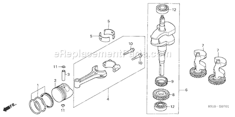 Page E Diagram and Parts List for GV400K1 Type ADJD - VIN# GV400-2000001-2094026 Honda Engine
