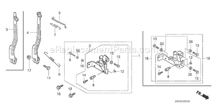 Page D Diagram and Parts List for GX100U Type KRS2 - VIN# GCAGK-1000001 Honda Engine
