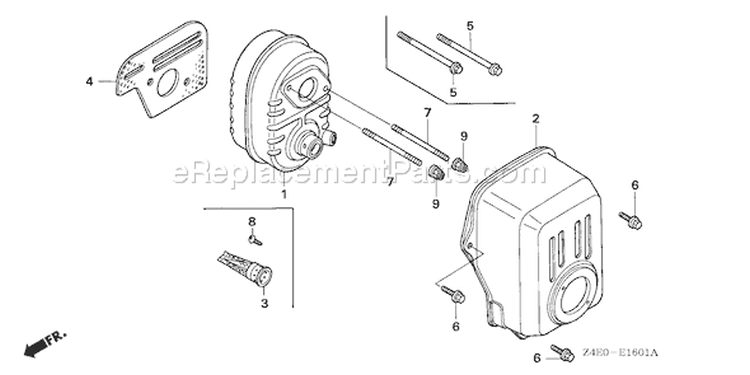 Page L Diagram and Parts List for GX100U Type KRS2 - VIN# GCAGK-1000001 Honda Engine